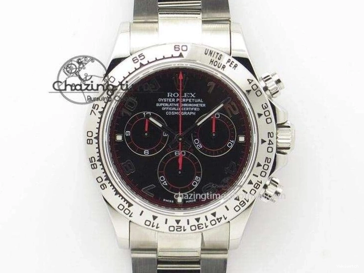 904L Bracelet 1:1 Black Daytona Edition Noob Dial Case 116520 Best SS and SA4130 1219